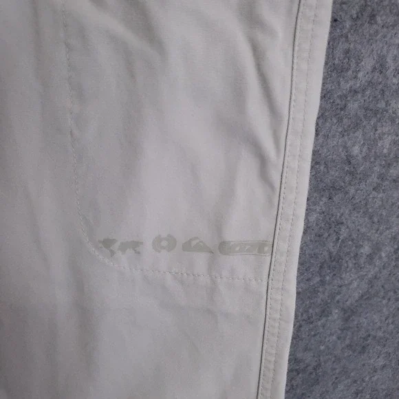 Quiksilver Khaki Baggy Patch Mens Cargo Size Pants 36 x 30 Vtg Y2K 90s 2000s